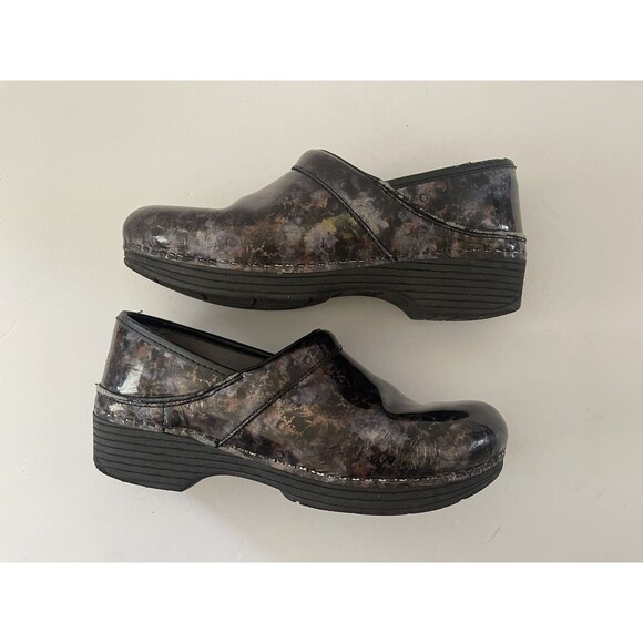 Dansko‎ Color Wash Patent Nurse Clogs Shoes Women Sz 39 US 9 Brush Strokes - Picture 8 of 9